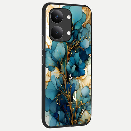  Golden Bloom Symphony back cover For Poco X8 Pro Max slim fit glass case with vibrant aesthetic design