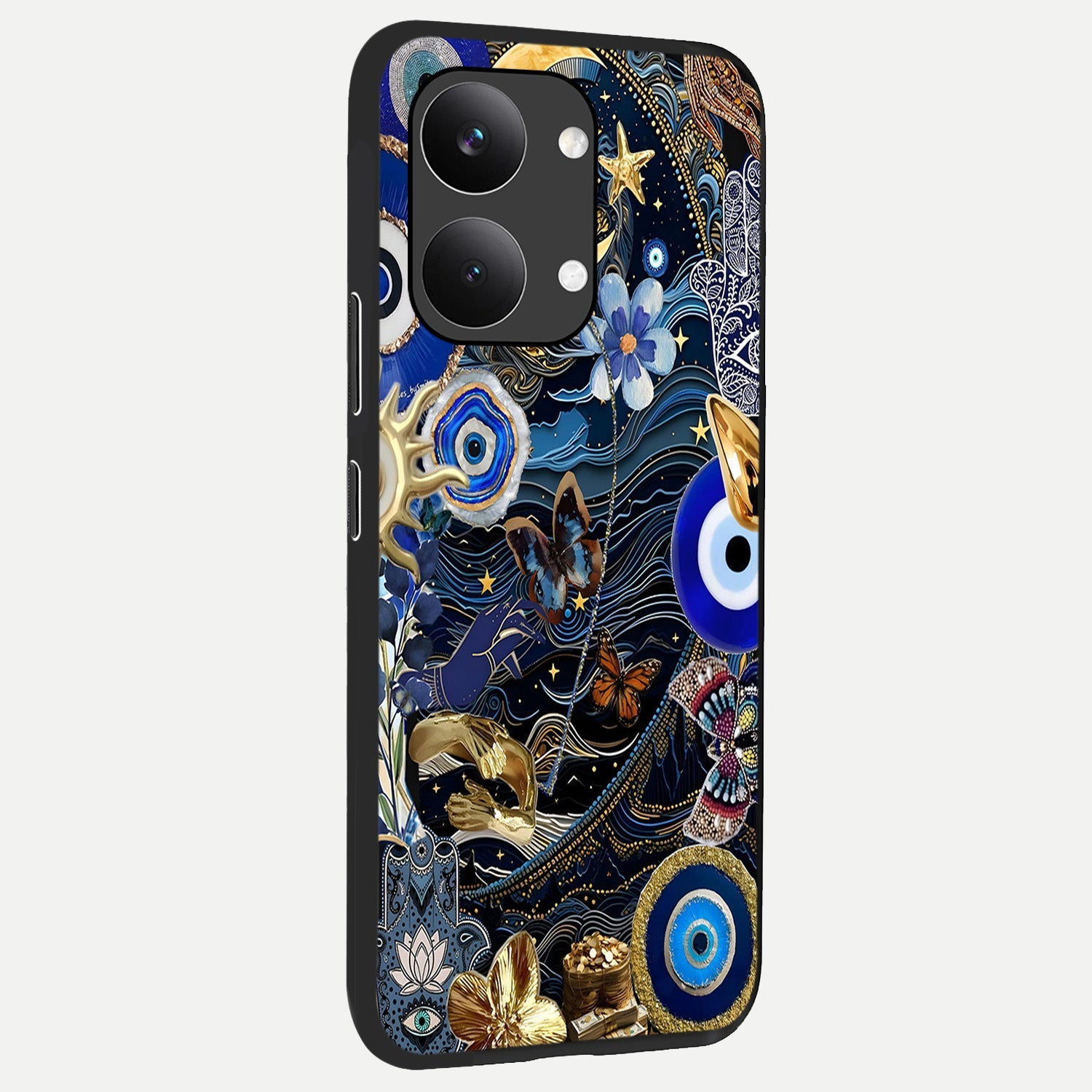  Golden Moon Magic back cover For Poco X8 Pro Max slim fit glass case with vibrant aesthetic design
