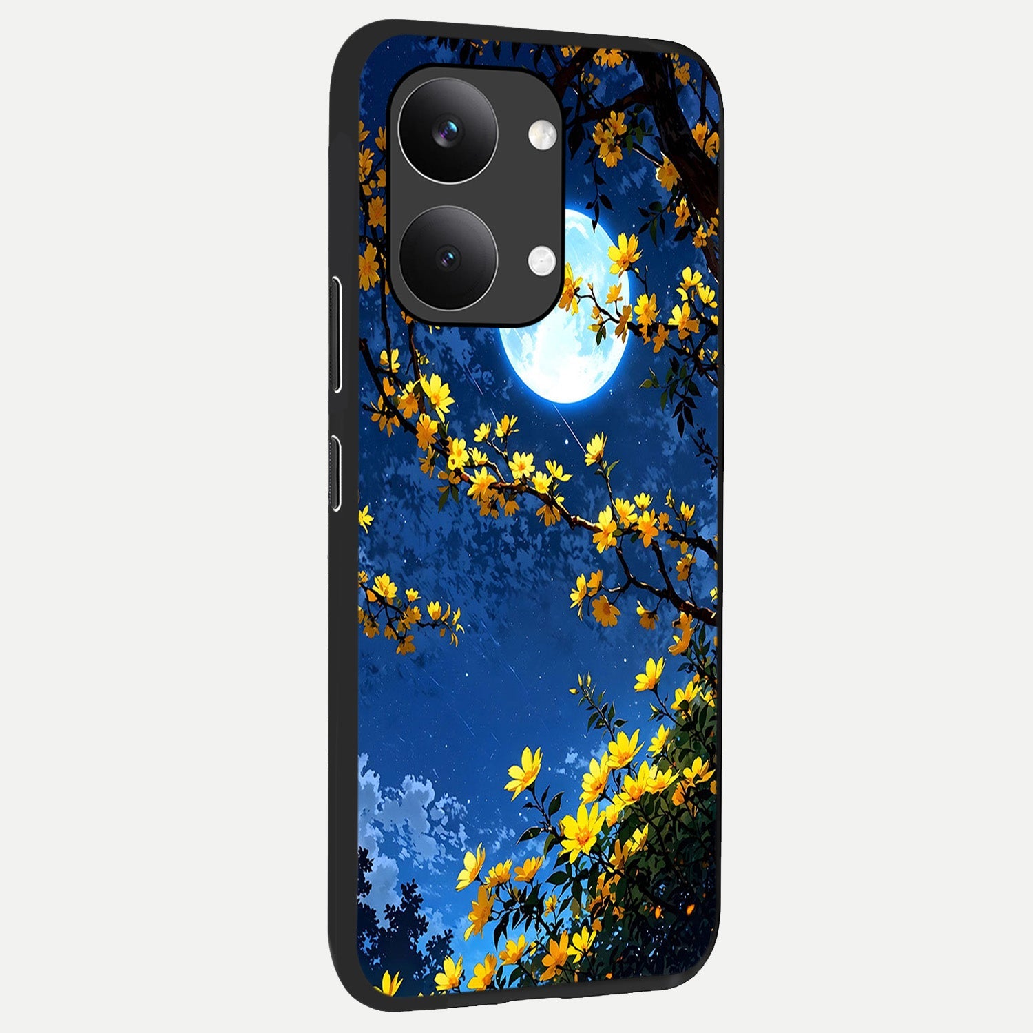  Golden Night Glow back cover For Poco X8 Pro Max slim fit glass case with vibrant aesthetic design