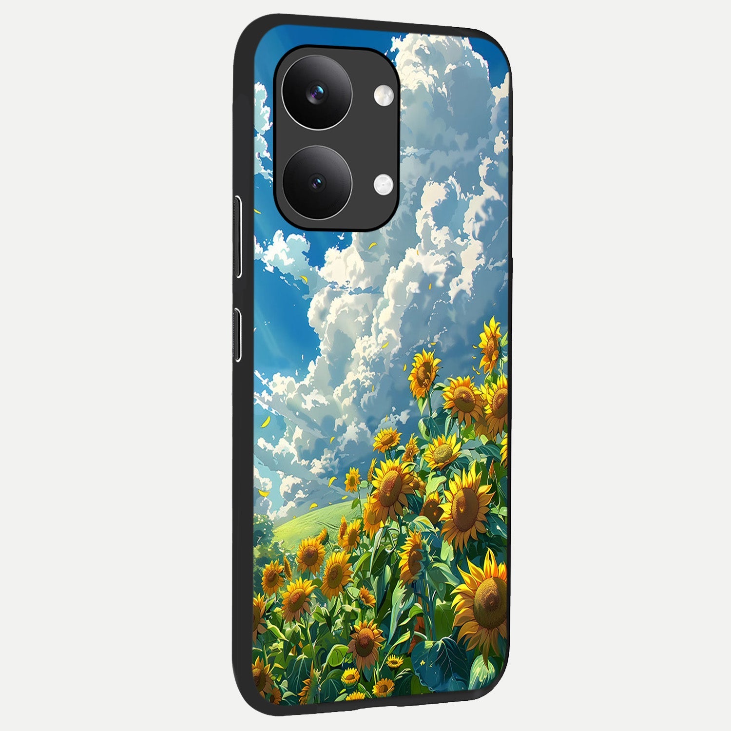 Golden Sun Glory back cover For Poco X8 Pro Max slim fit glass case with vibrant aesthetic design