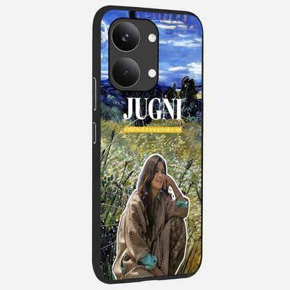  Jugni Soul Vibes back cover For Poco X8 Pro Max slim fit glass case with vibrant aesthetic design