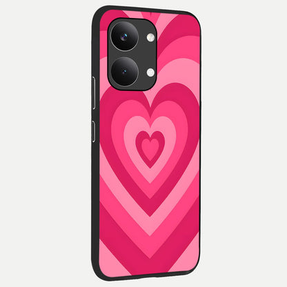  Layered Love Hearts back cover For Poco X8 Pro Max slim fit glass case with vibrant aesthetic design