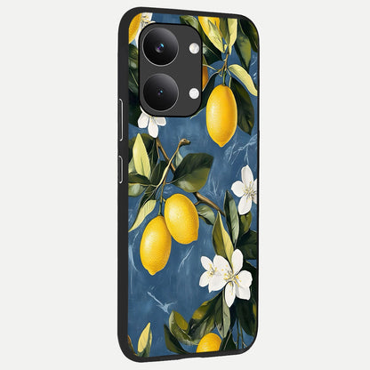  Lemon Dream Garden back cover For Poco X8 Pro Max slim fit glass case with vibrant aesthetic design