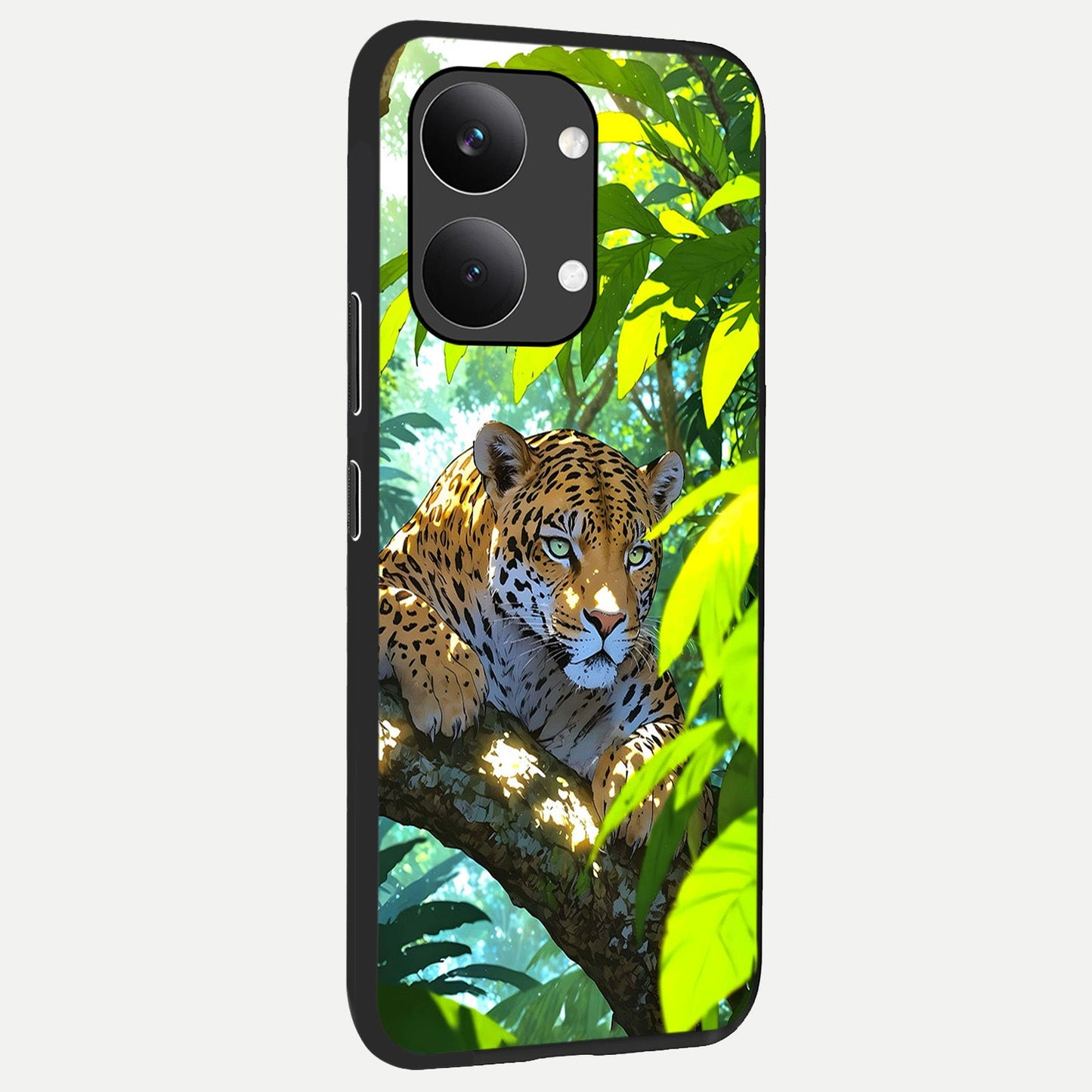  Leopard in Jungle back cover For Poco X8 Pro Max slim fit glass case with vibrant aesthetic design