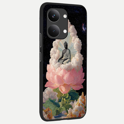  Lotus Divine Peace back cover For Poco X8 Pro Max slim fit glass case with vibrant aesthetic design