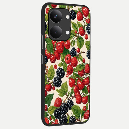  Mixed Berry Collage back cover For Poco X8 Pro Max slim fit glass case with vibrant aesthetic design