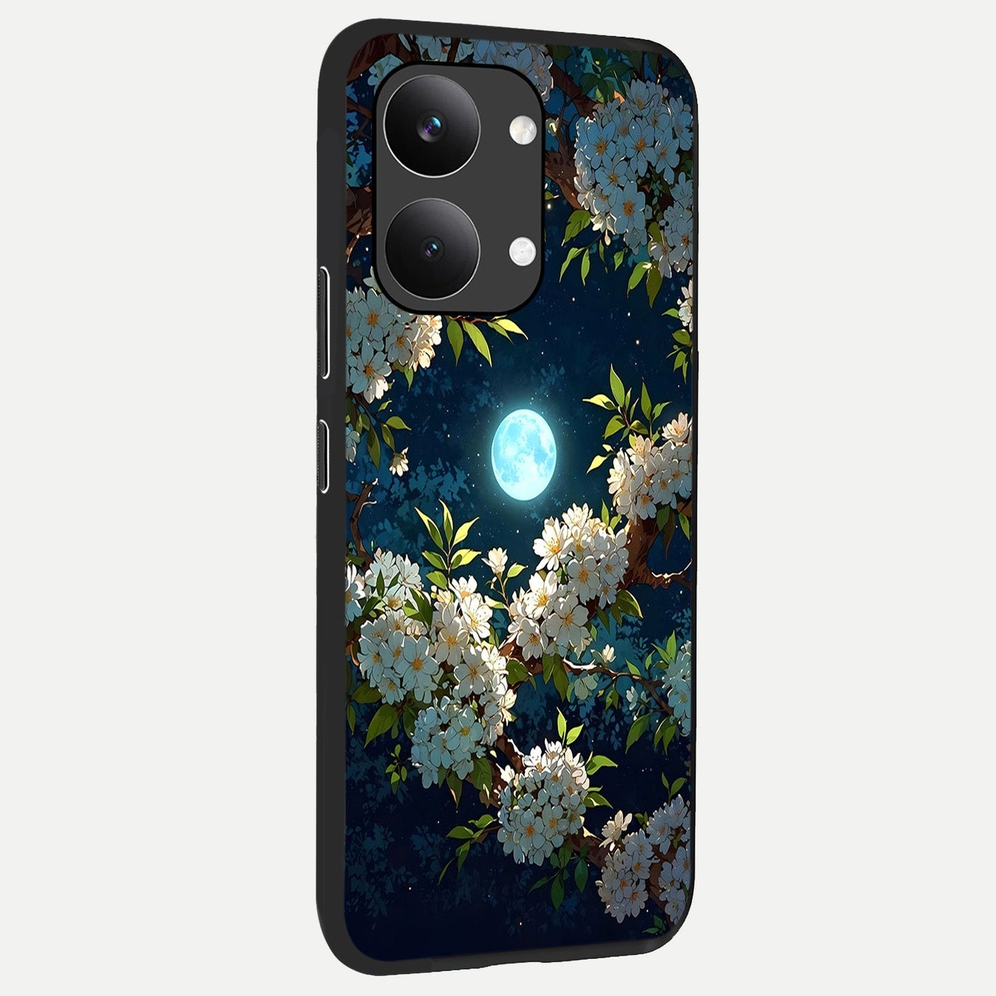  Moonlit Blossom Dream back cover For Poco X8 Pro Max slim fit glass case with vibrant aesthetic design