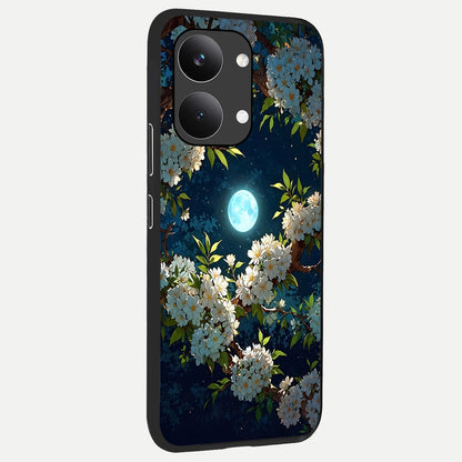  Moonlit Blossom Dream back cover For Poco X8 Pro Max slim fit glass case with vibrant aesthetic design