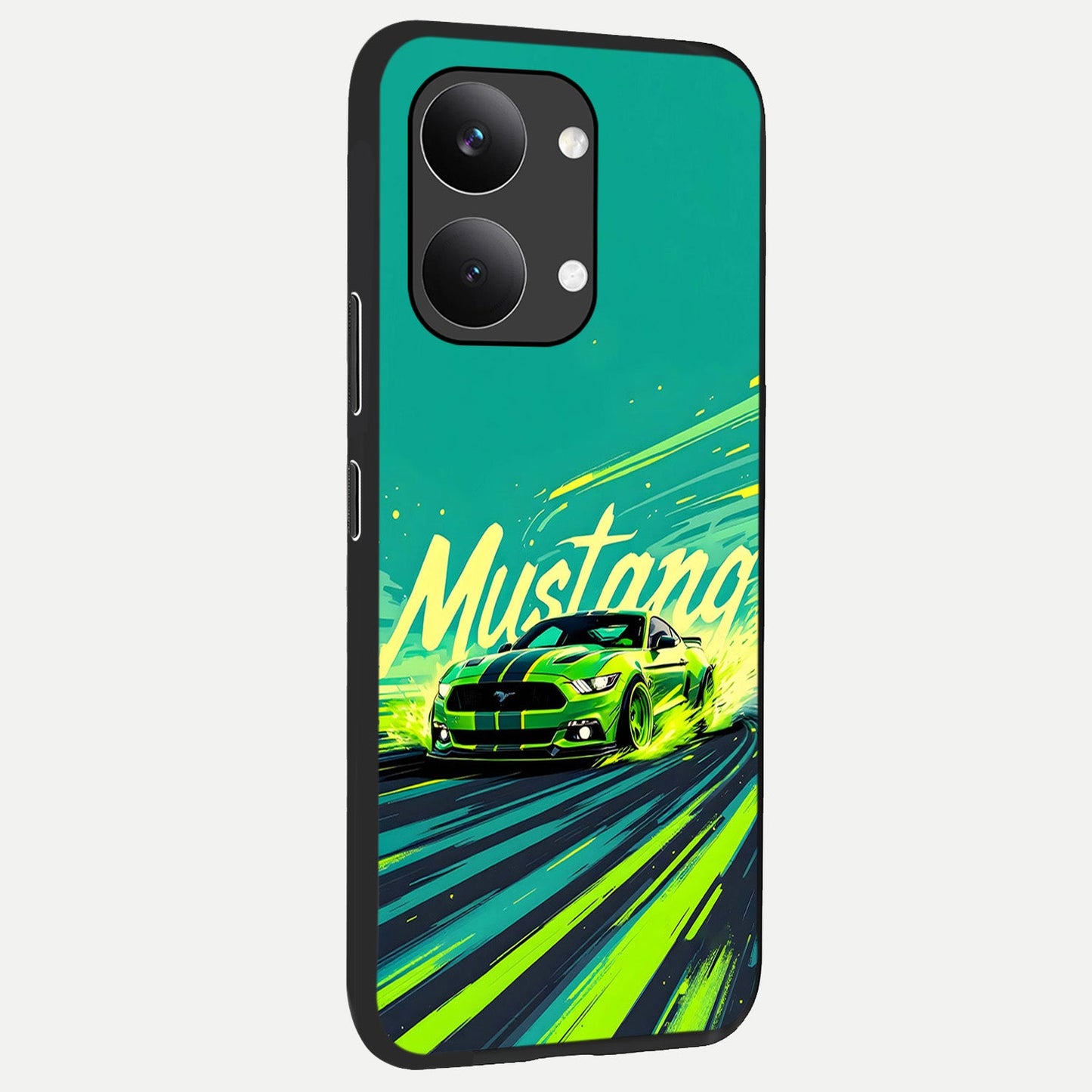  Mustang Bang back cover For Poco X8 Pro Max slim fit glass case with vibrant aesthetic design