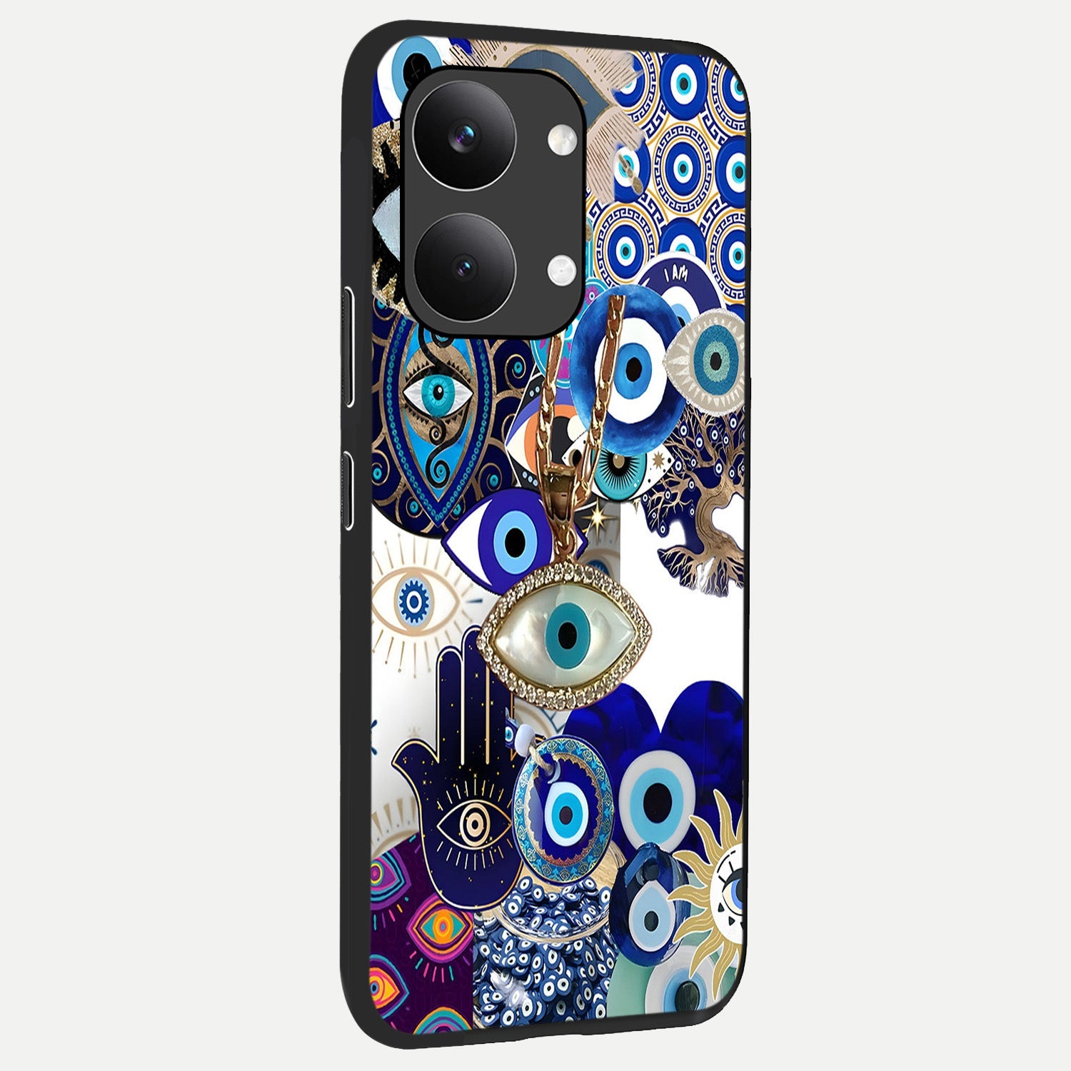  Mystic Charm Eye back cover For Poco X8 Pro Max slim fit glass case with vibrant aesthetic design