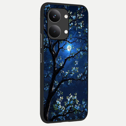  Mystic Floral Night back cover For Poco X8 Pro Max slim fit glass case with vibrant aesthetic design