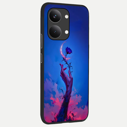  Mystic Hand back cover For Poco X8 Pro Max slim fit glass case with vibrant aesthetic design