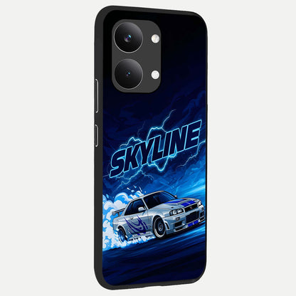  Neon Drift Beast back cover For Poco X8 Pro Max slim fit glass case with vibrant aesthetic design