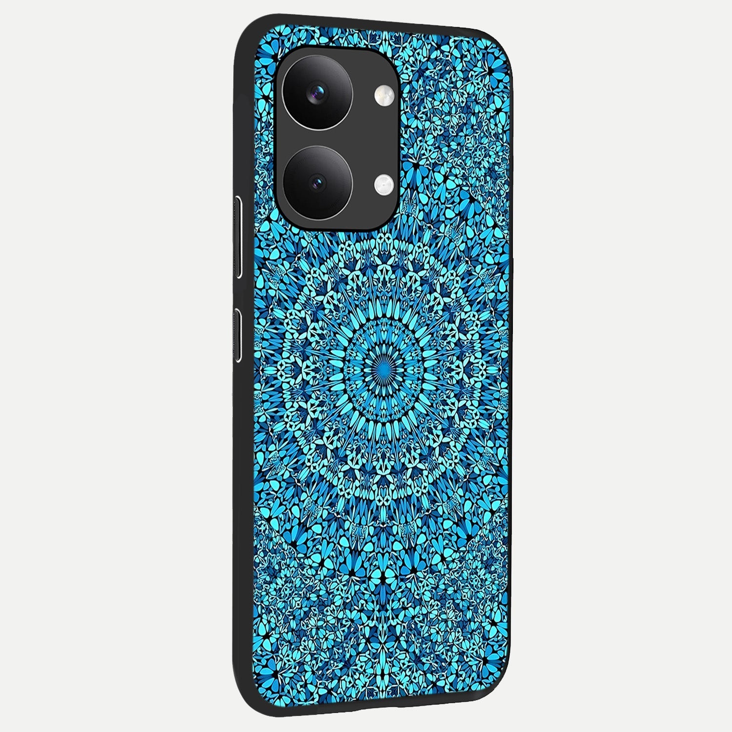  Ocean Bloom Mandala back cover For Poco X8 Pro Max slim fit glass case with vibrant aesthetic design