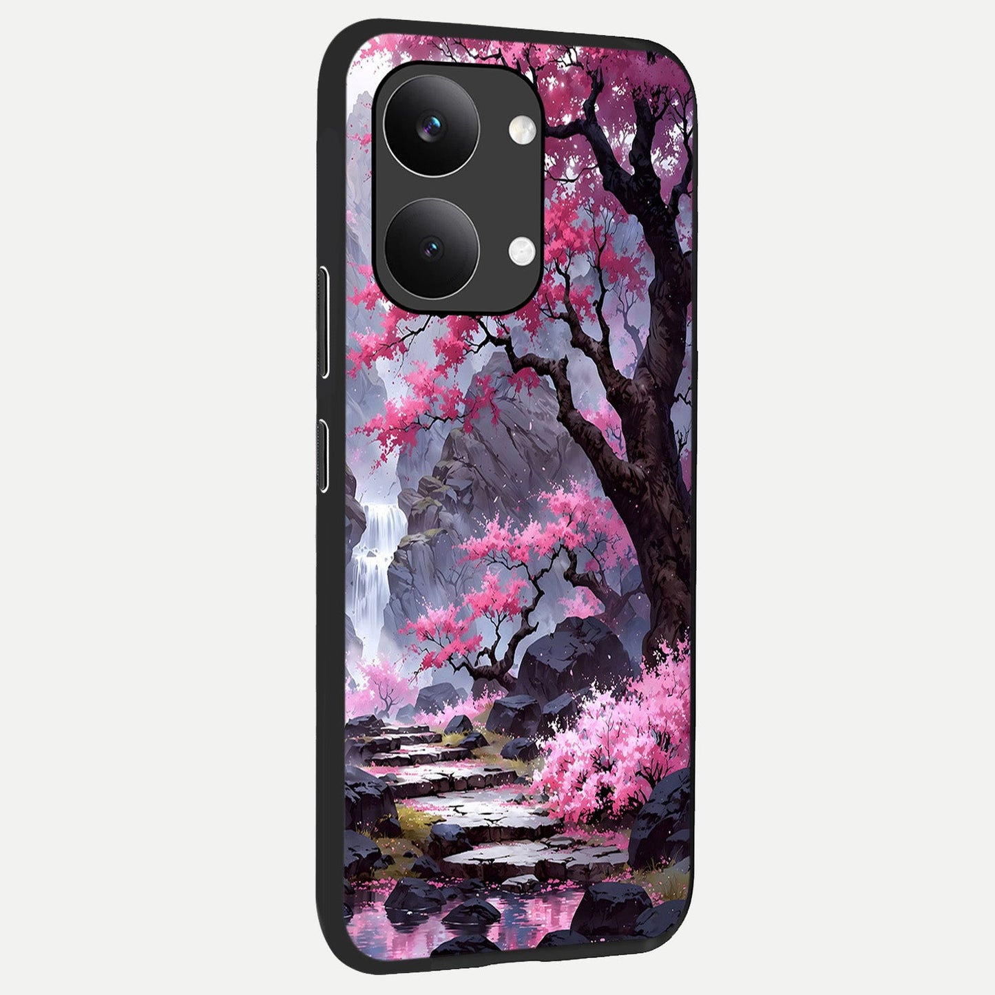  Pink Sunflower Glow back cover For Poco X8 Pro Max slim fit glass case with vibrant aesthetic design
