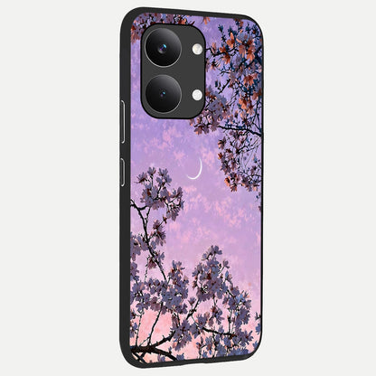  Purple Serenity Moon back cover For Poco X8 Pro Max slim fit glass case with vibrant aesthetic design