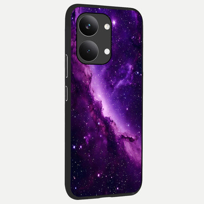  Purple Shade Sky back cover For Poco X8 Pro Max slim fit glass case with vibrant aesthetic design