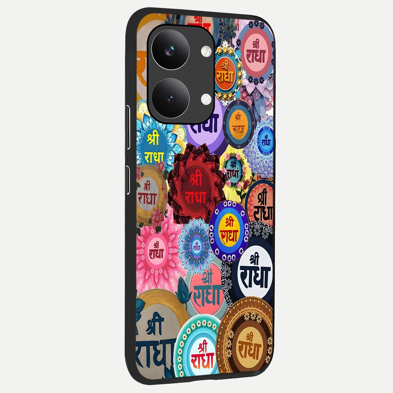  Radha Divine Bloom back cover For Poco X8 Pro Max slim fit glass case with vibrant aesthetic design