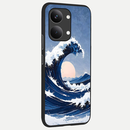  Rising Tide Power back cover For Poco X8 Pro Max slim fit glass case with vibrant aesthetic design