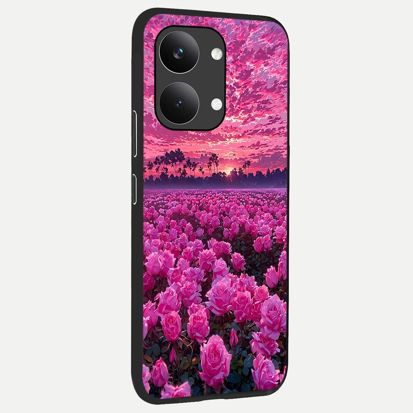  Rose Sunset Valley back cover For Poco X8 Pro Max slim fit glass case with vibrant aesthetic design