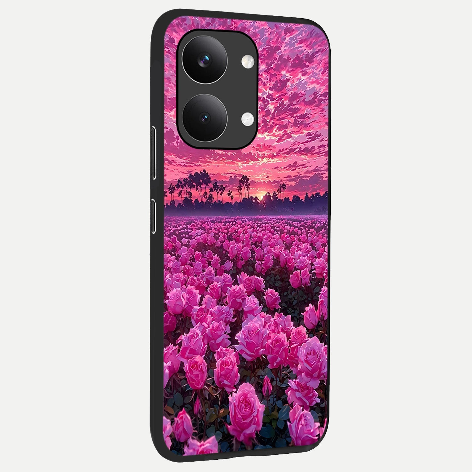  Rose Sunset Valley back cover For Poco X8 Pro Max slim fit glass case with vibrant aesthetic design
