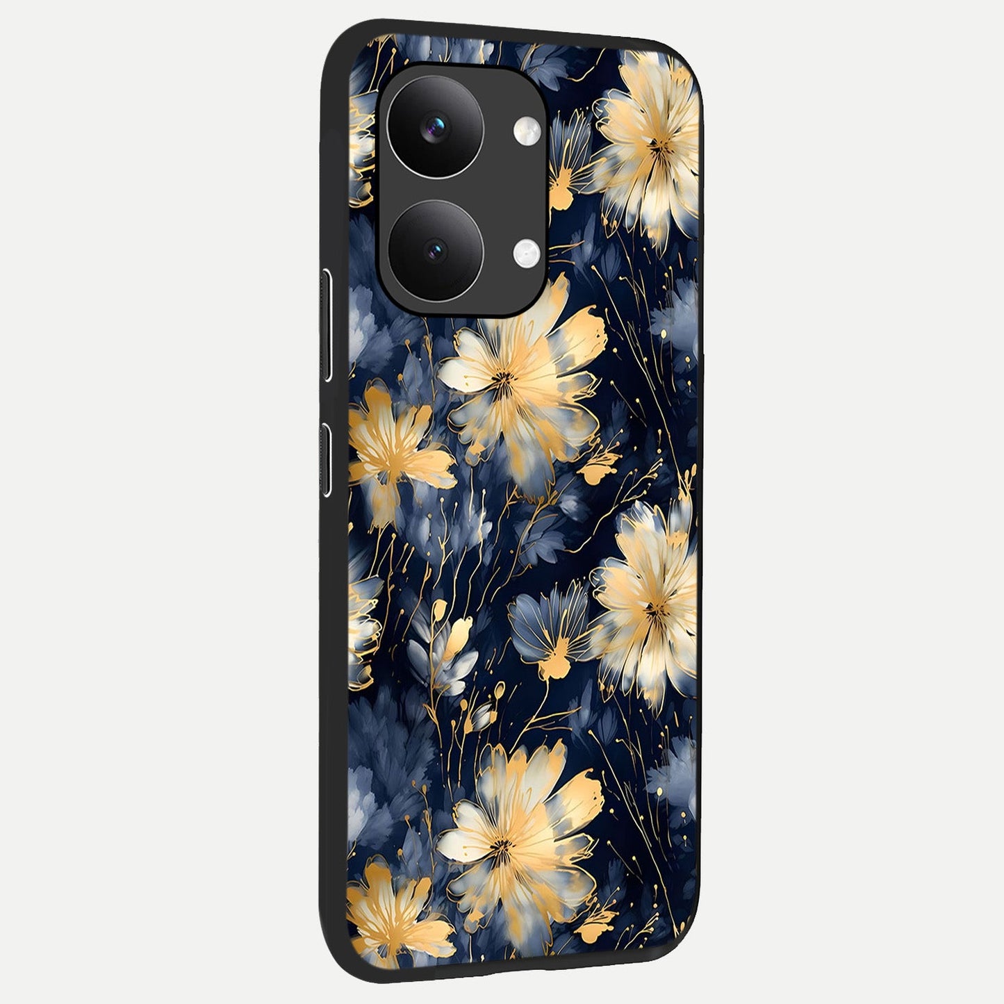  Royal Petal Dream back cover For Poco X8 Pro Max slim fit glass case with vibrant aesthetic design