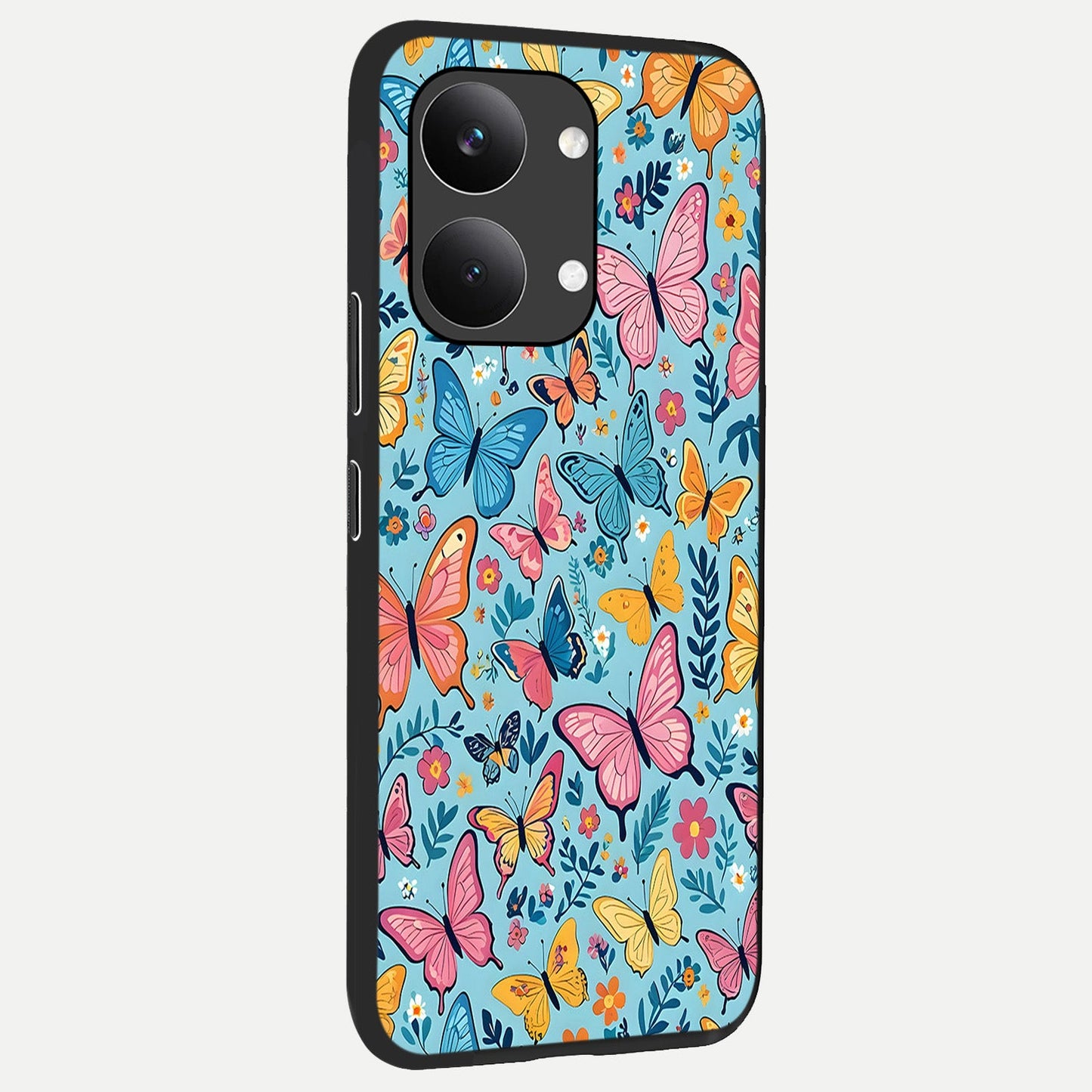 Spring Wing Garden back cover For Poco X8 Pro Max slim fit glass case with vibrant aesthetic design