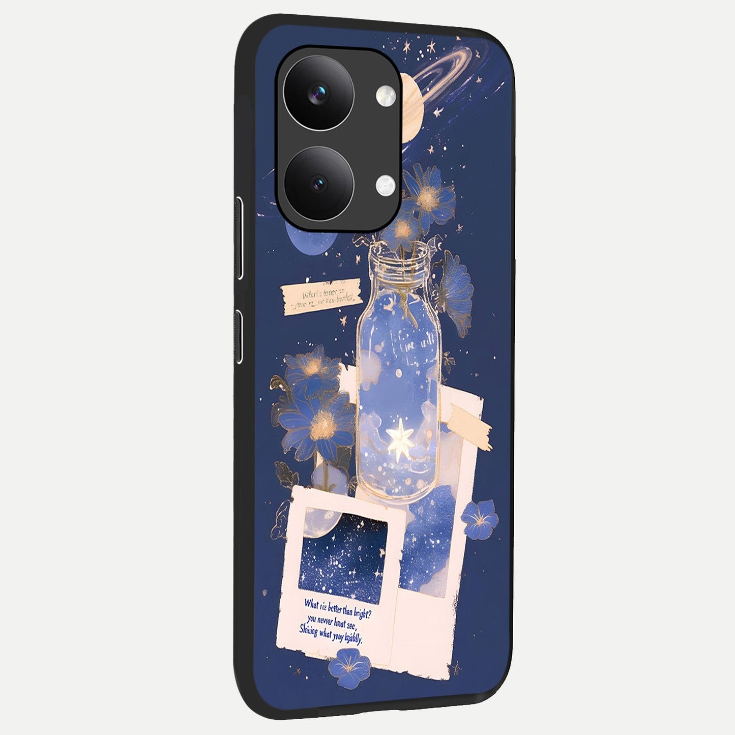  Starlit Cosmic Jar back cover For Poco X8 Pro Max slim fit glass case with vibrant aesthetic design