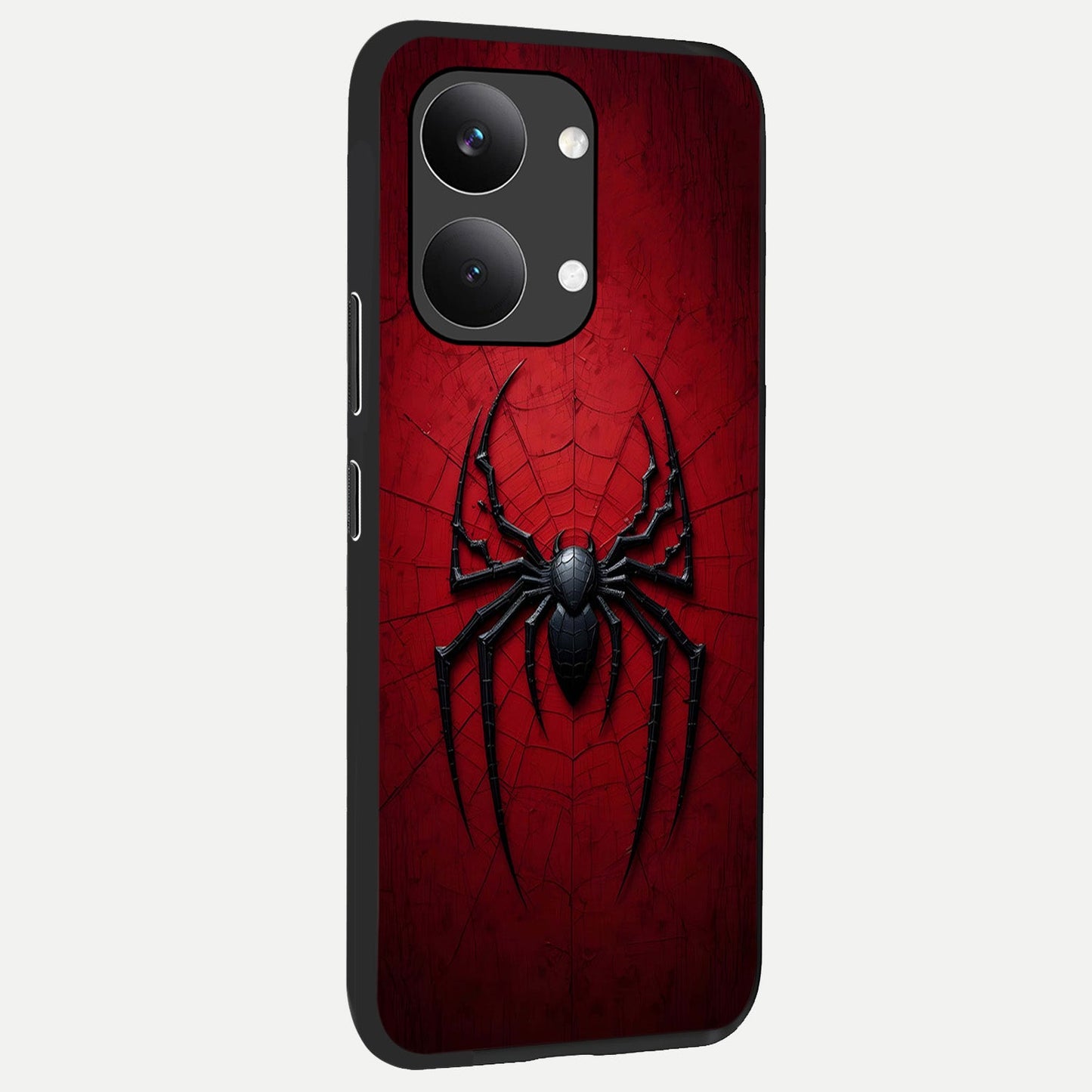 Superhero Web Emblem back cover For Poco X8 Pro Max slim fit glass case with vibrant aesthetic design
