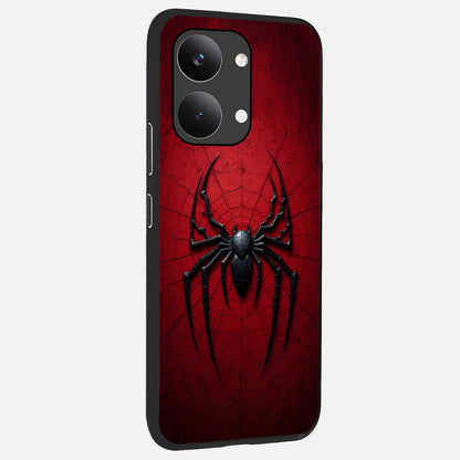  Superhero Web Emblem back cover For Poco X8 Pro Max slim fit glass case with vibrant aesthetic design