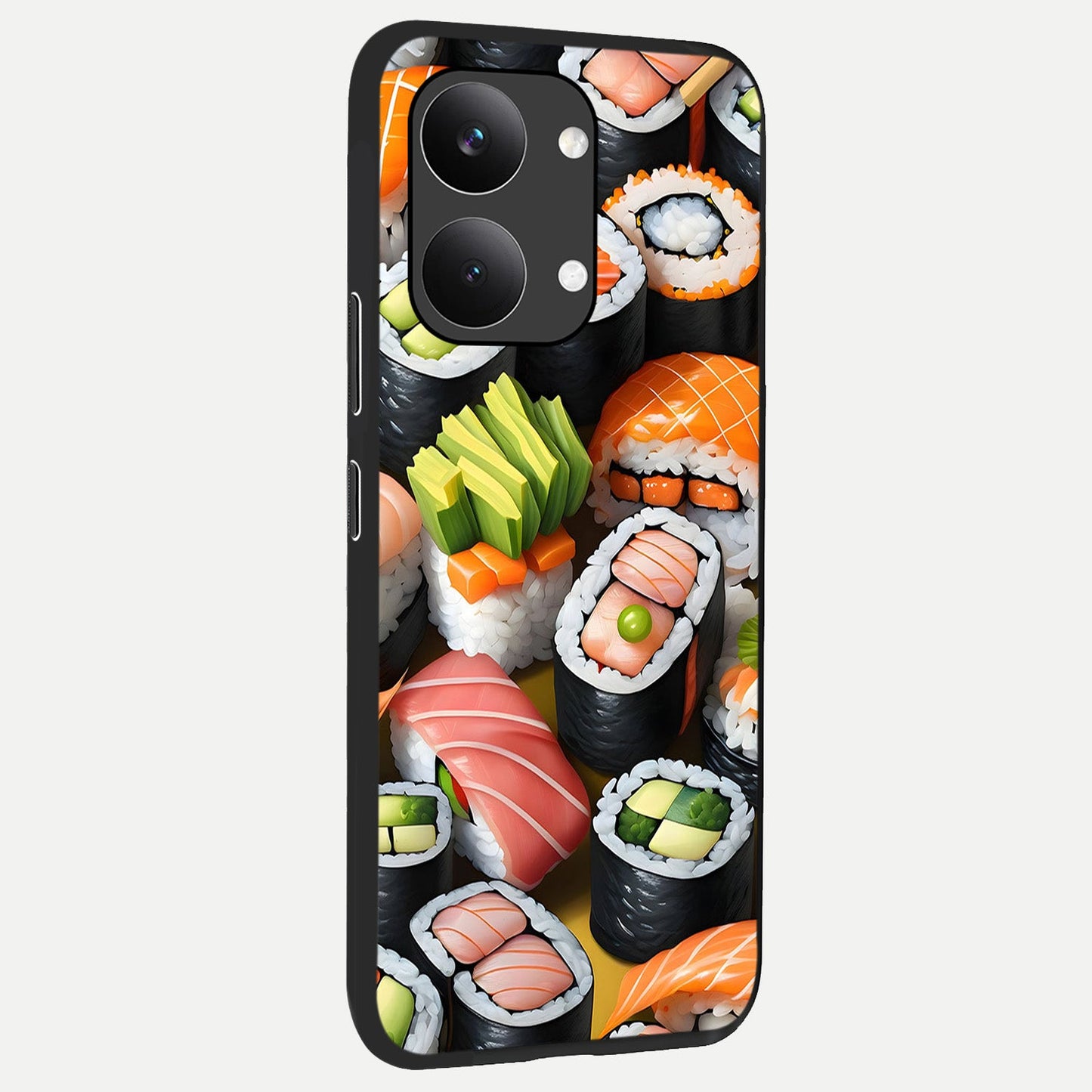  Sushi Food Pattern back cover For Poco X8 Pro Max slim fit glass case with vibrant aesthetic design