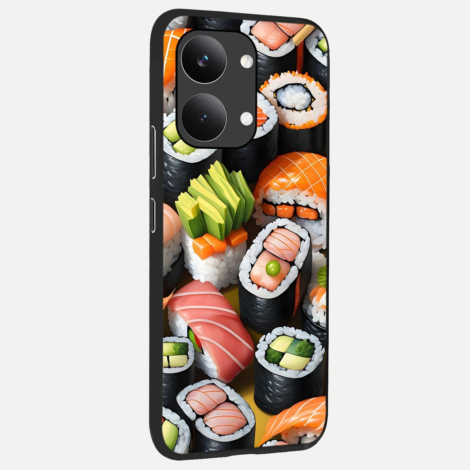  Sushi Food Pattern back cover For Poco X8 Pro Max slim fit glass case with vibrant aesthetic design