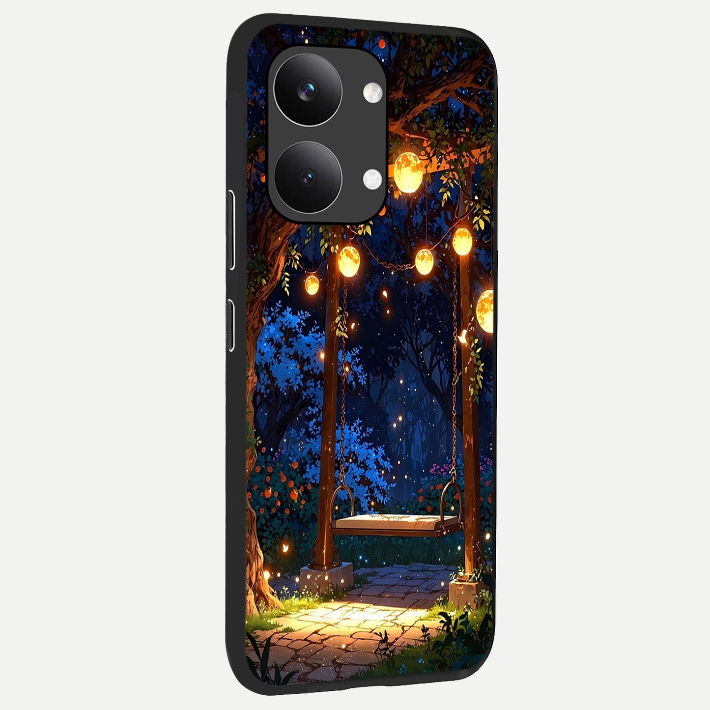  Twilight Garden Swing back cover For Poco X8 Pro Max slim fit glass case with vibrant aesthetic design