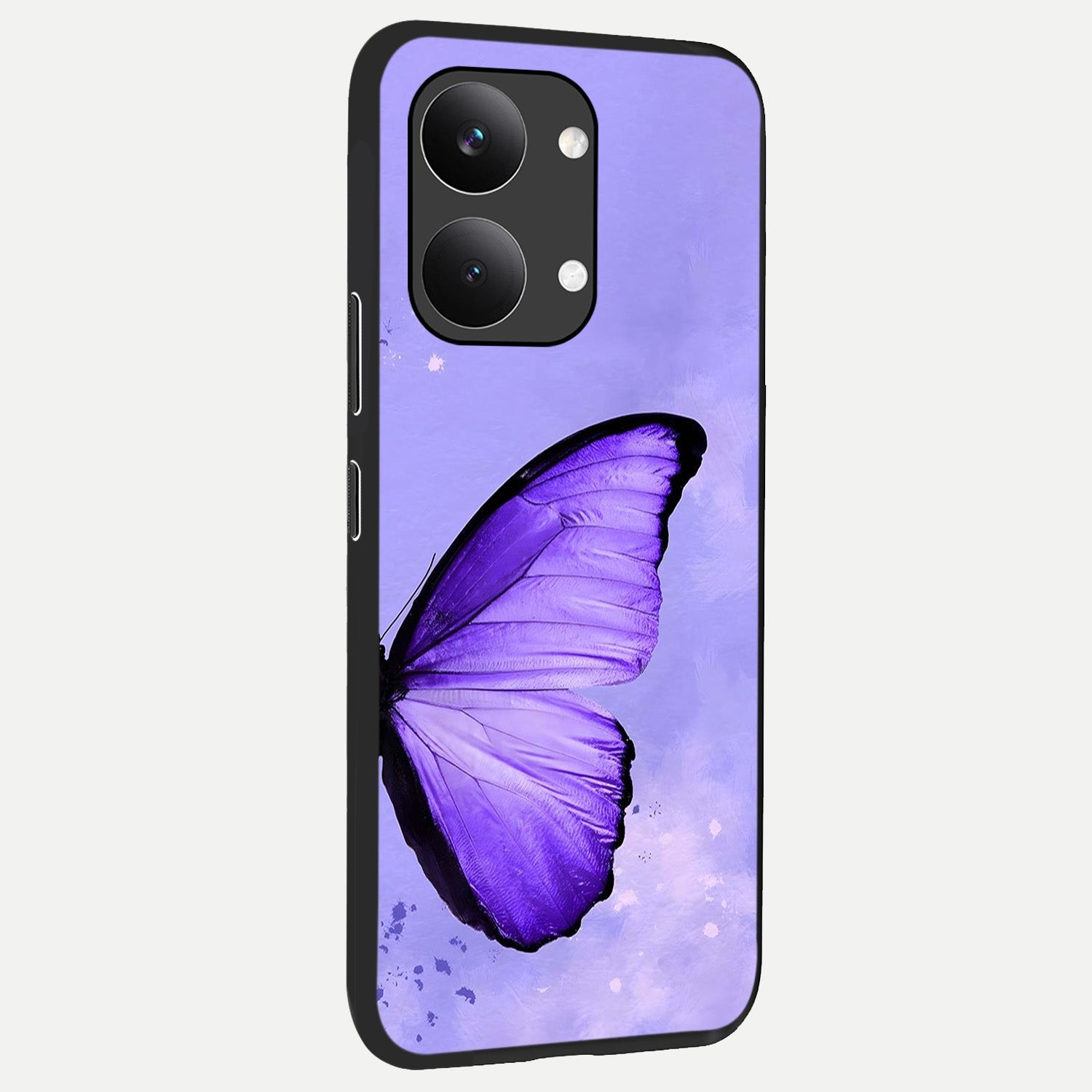  Violet Dream Wing back cover For Poco X8 Pro Max slim fit glass case with vibrant aesthetic design