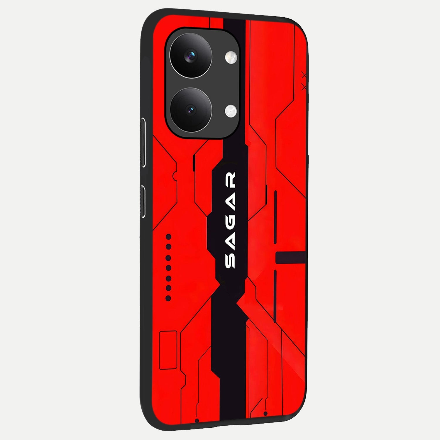  Voltage Rise CYBERPUNK Custom Name back cover For Poco X8 Pro Max slim fit personalized glass case with bold cyberpunk design