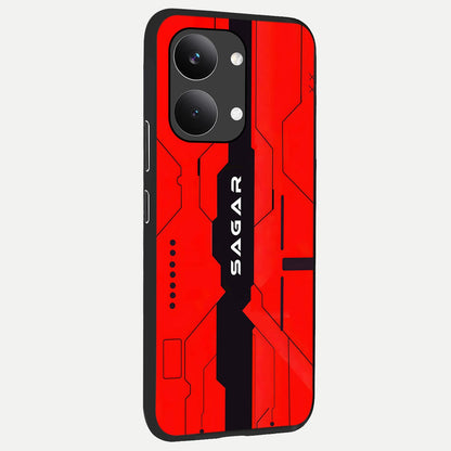  Voltage Rise CYBERPUNK Custom Name back cover For Poco X8 Pro Max slim fit personalized glass case with bold cyberpunk design