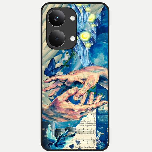  Aesthetic Divider Glass Case For Poco X8 Pro Max back cover – full design glossy printed glass finish