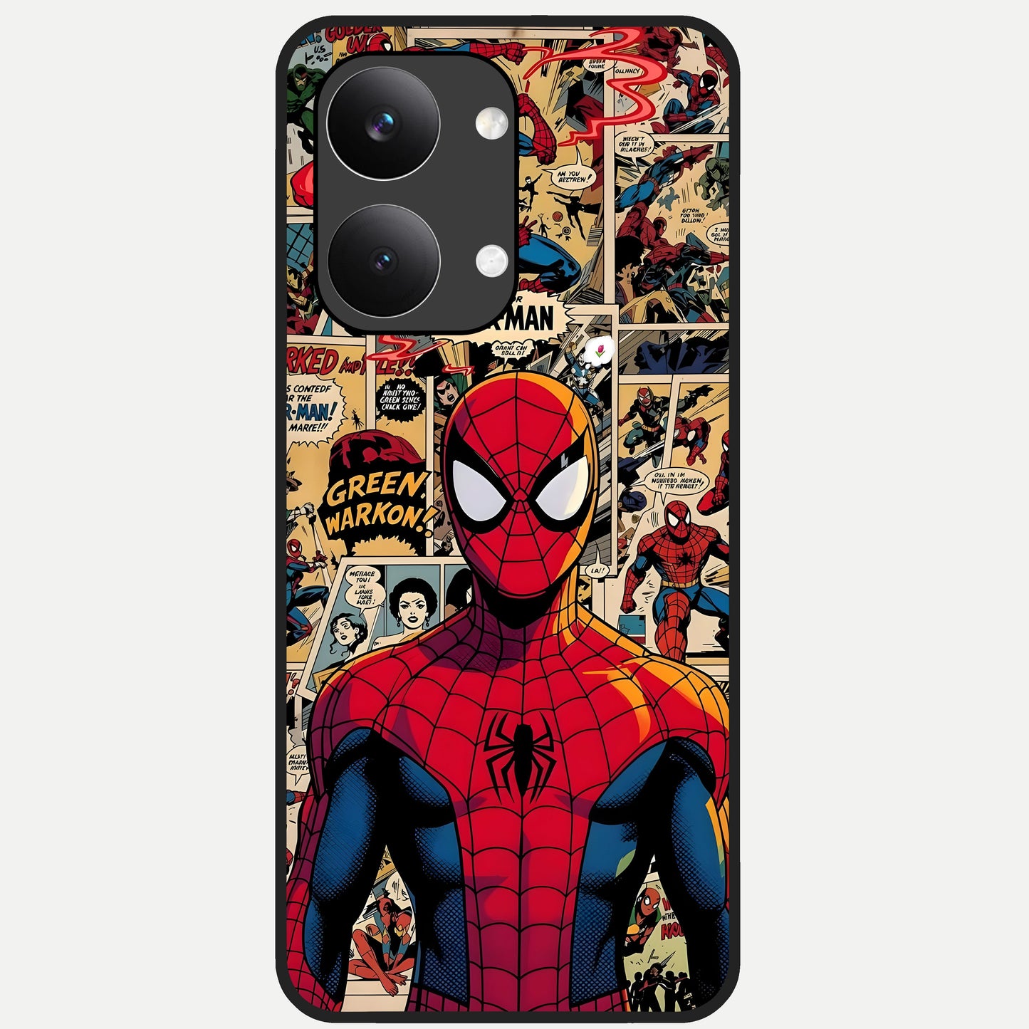  Aesthetic Spider Glass Case For Poco X8 Pro Max back cover – full design glossy printed glass finish