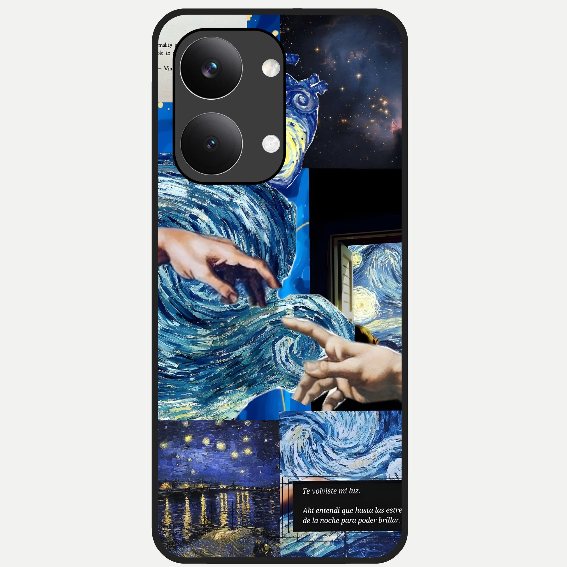  Aesthetic Vando Hands Glass Case For Poco X8 Pro Max back cover – full design glossy printed glass finish