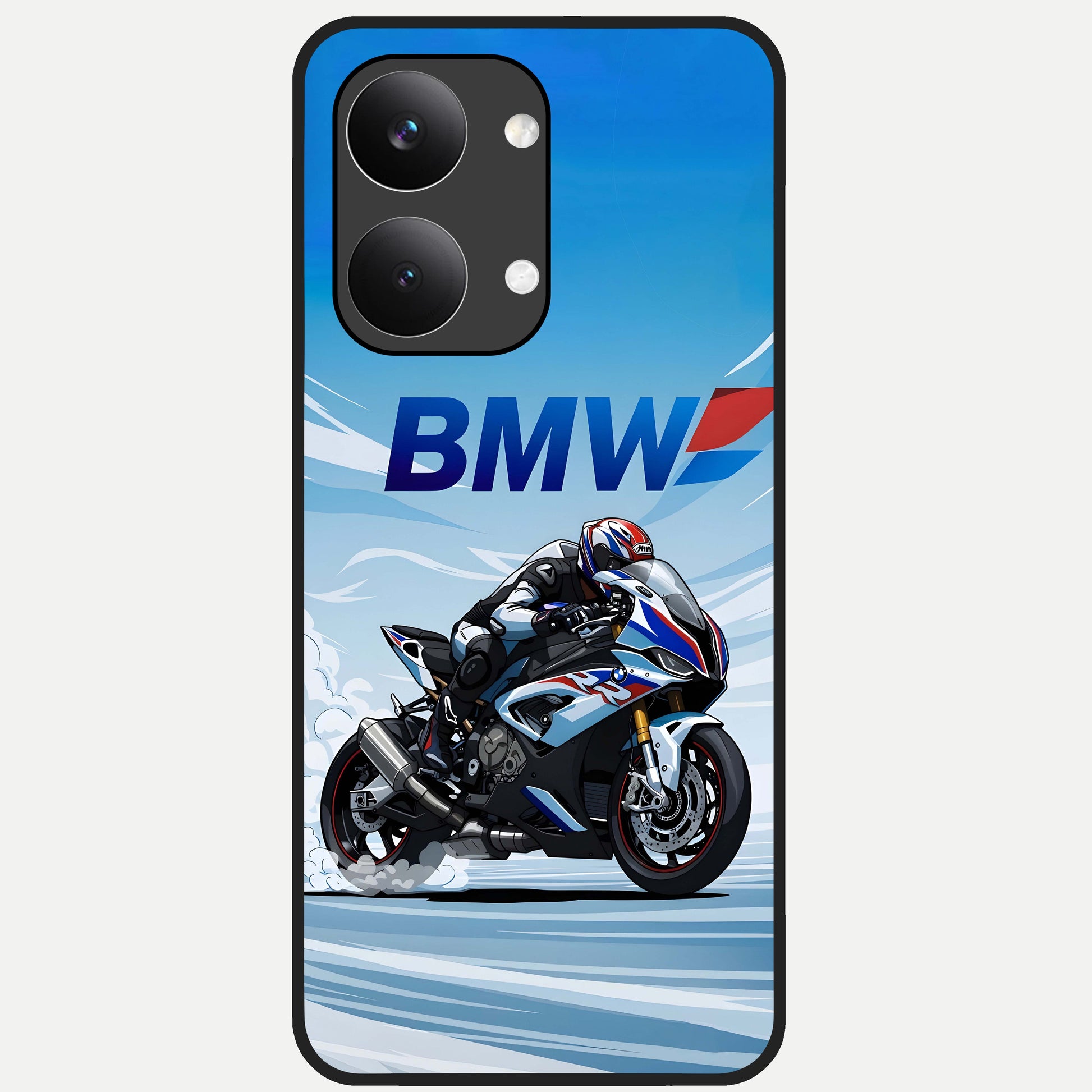  BMW Power Drift Glass Case For Poco X8 Pro Max back cover – full design glossy printed glass finish