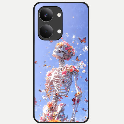  Bloom Beyond Bones Glass Case For Poco X8 Pro Max back cover – full design glossy printed glass finish