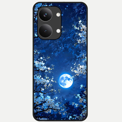 Blossom Moonlight Sky Glass Case For Poco X8 Pro Max back cover – full design glossy printed glass finish