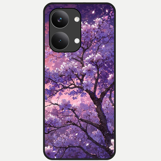  Blossom Tree Glass Case For Poco X8 Pro Max back cover – full design glossy printed glass finish