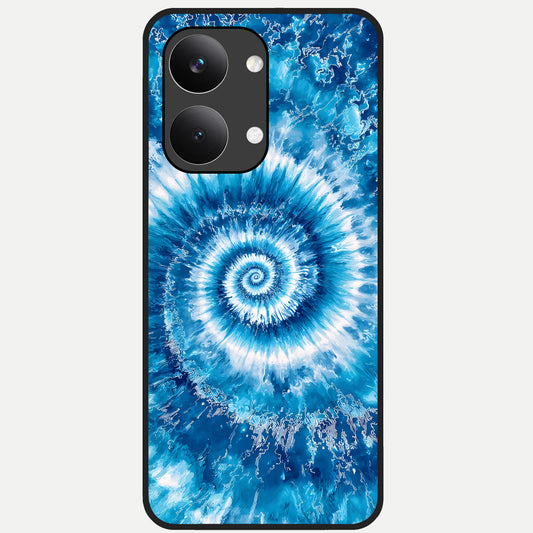  Blue Galaxy Wave Glass Case For Poco X8 Pro Max back cover – full design glossy printed glass finish