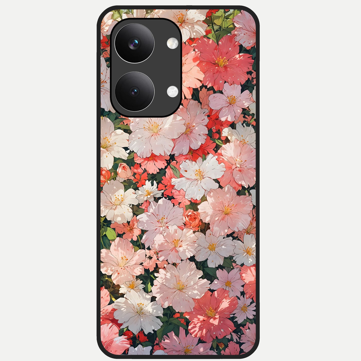  Blush Bloom Field Glass Case For Poco X8 Pro Max back cover – full design glossy printed glass finish