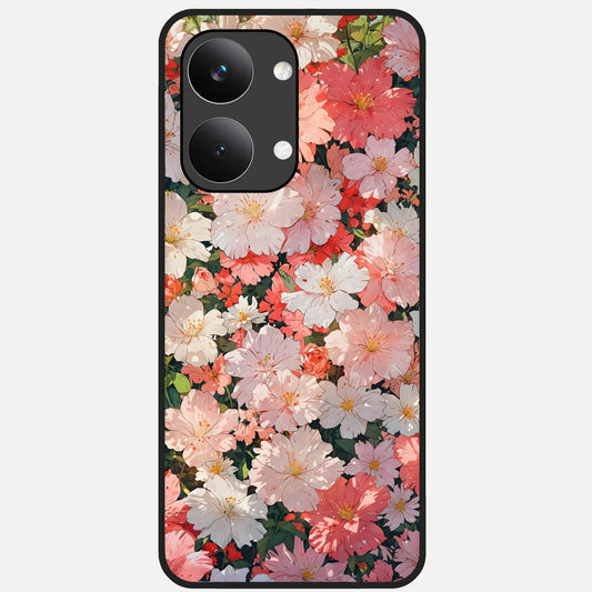  Blush Bloom Field Glass Case For Poco X8 Pro Max back cover – full design glossy printed glass finish
