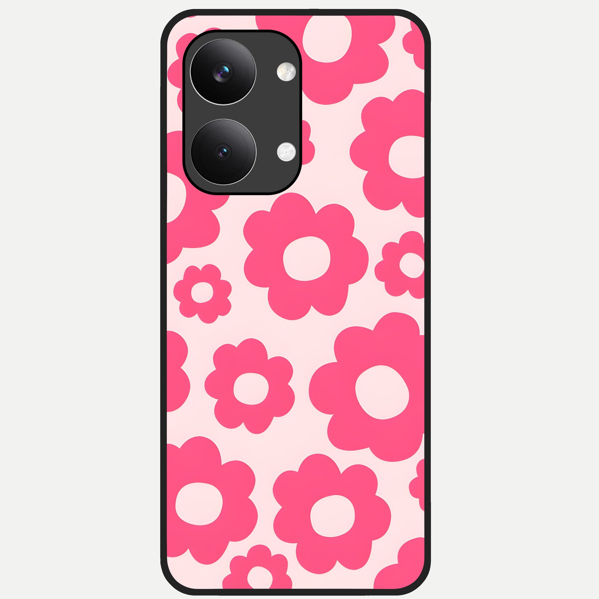  Blush Flower Pop Glass Case For Poco X8 Pro Max back cover – full design glossy printed glass finish