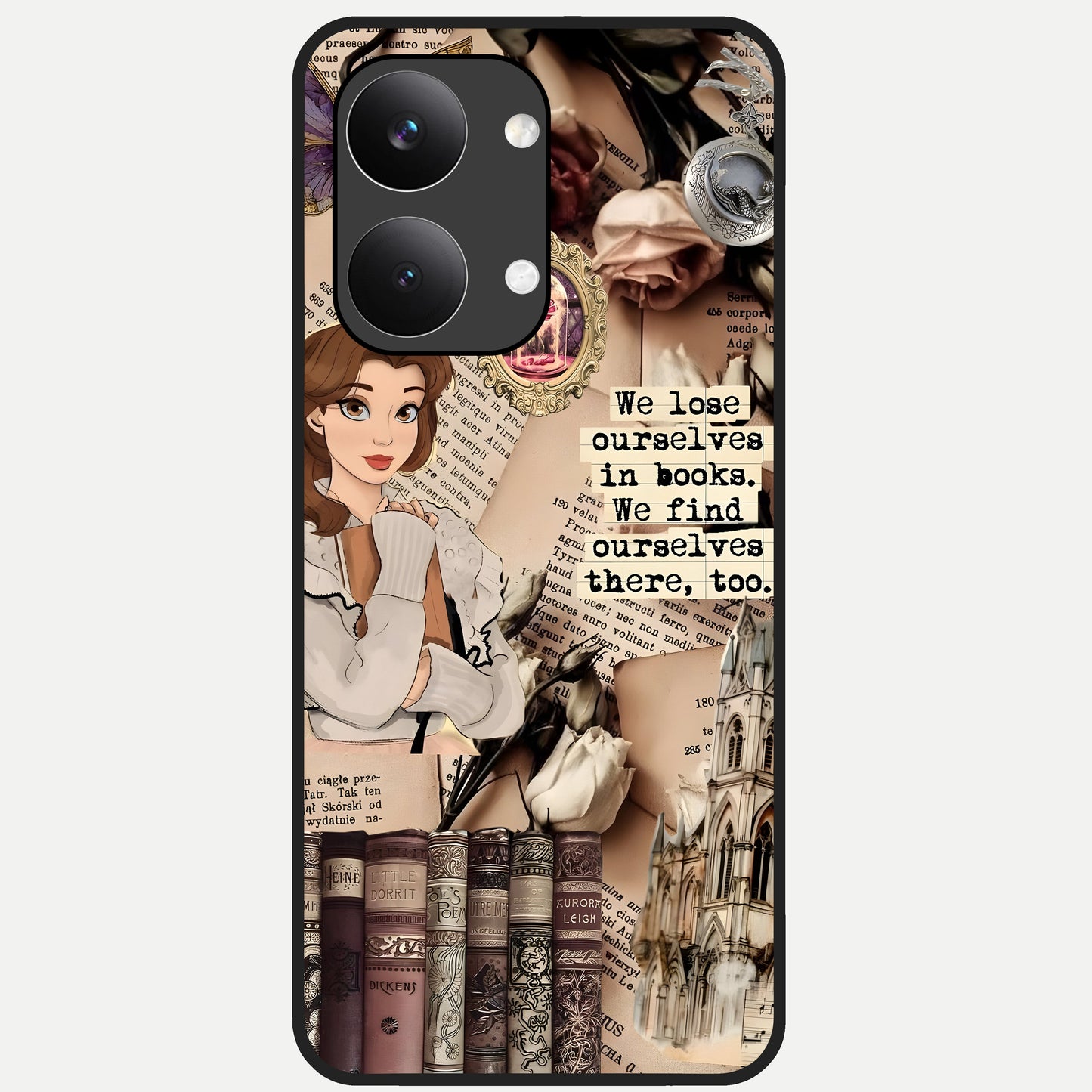  Bookish Dream World Glass Case For Poco X8 Pro Max back cover – full design glossy printed glass finish