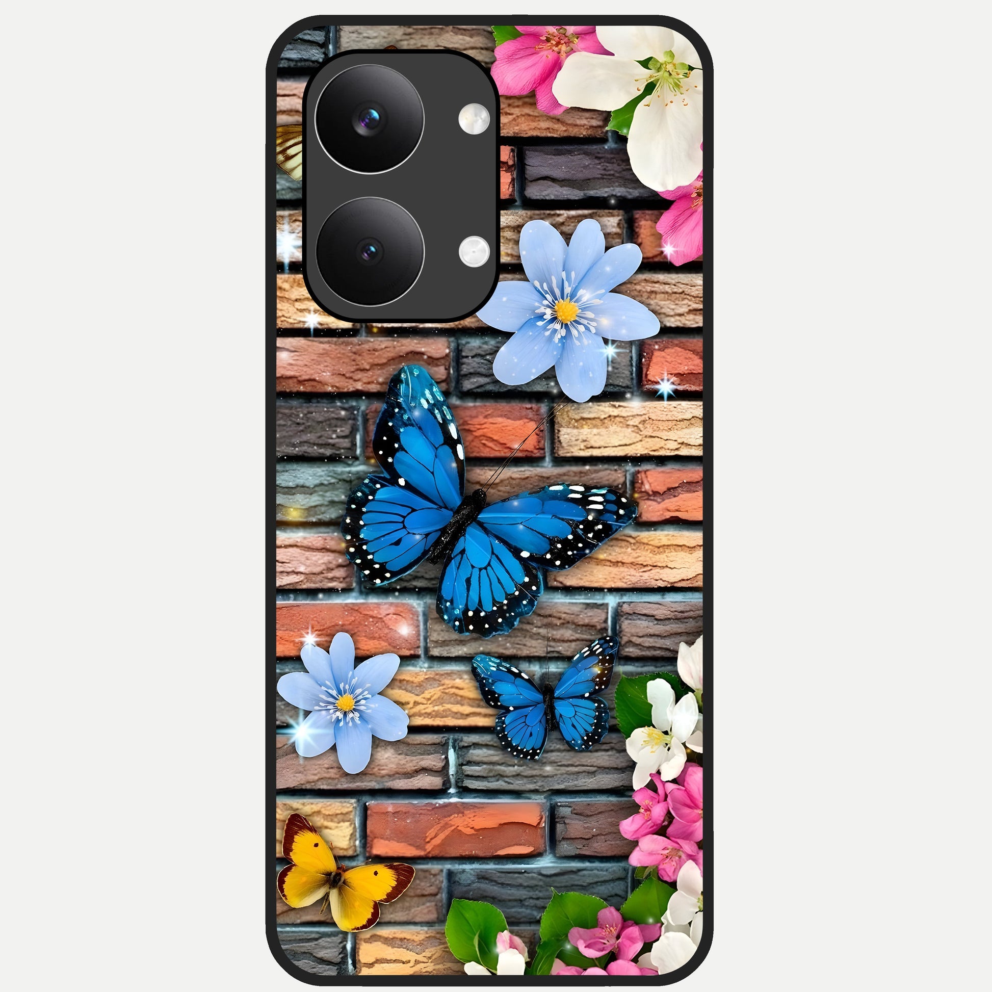  Brick Bloom Flight Glass Case For Poco X8 Pro Max back cover – full design glossy printed glass finish