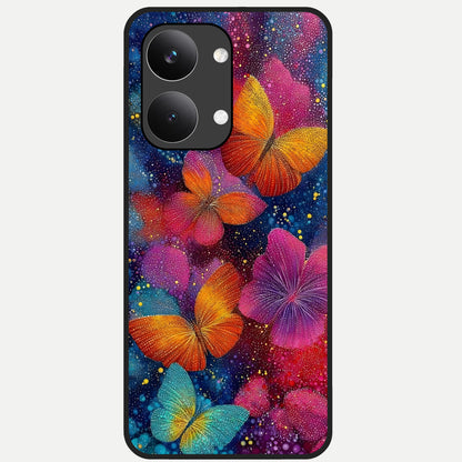  Butterfly Dream Mist Glass Case For Poco X8 Pro Max back cover – full design glossy printed glass finish
